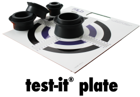 Plate for direct measurement of flowing - MLB / test-it trademark